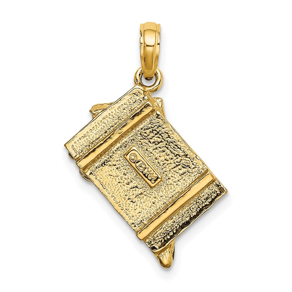 14K Gelbgold 3-d Sushi Platte mit Emaille Charm