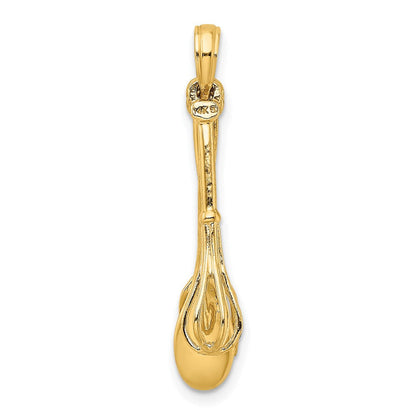 14K Gelbgold 3D-Emaille Charm „Spachtel, Holzlöffel & Schneebesen“, beweglich