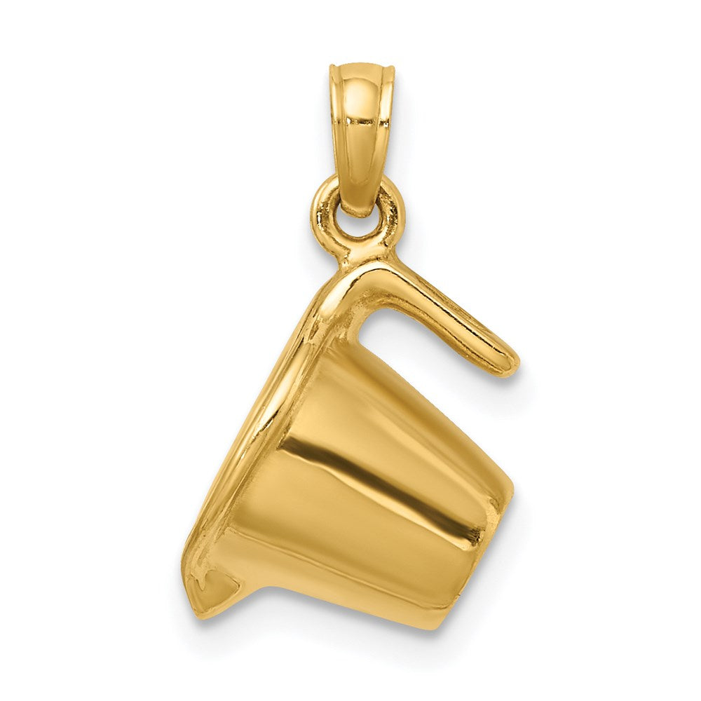 14K Gelbgold Charm "Messbecher" 3-D mit Emaille