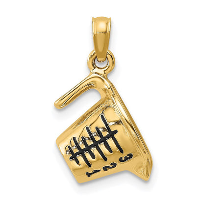 14K Gelbgold Charm "Messbecher" 3-D mit Emaille