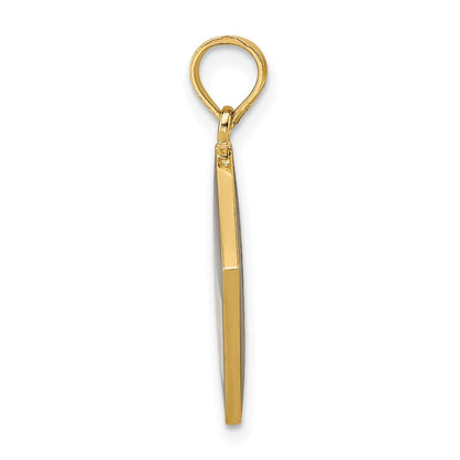 14K Gelbgold Charm 3-D Kochbuch mit schwarzem Emaille