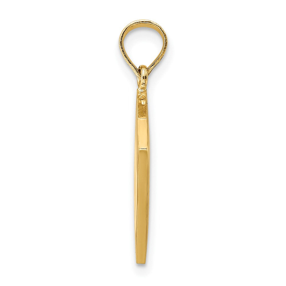 14K Gelbgold Charm „3-D Kochbuch" mit roter Emaille