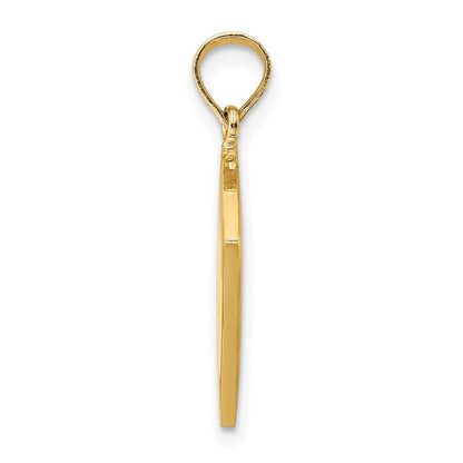14K Gelbgold Charm „3-D Kochbuch" mit roter Emaille