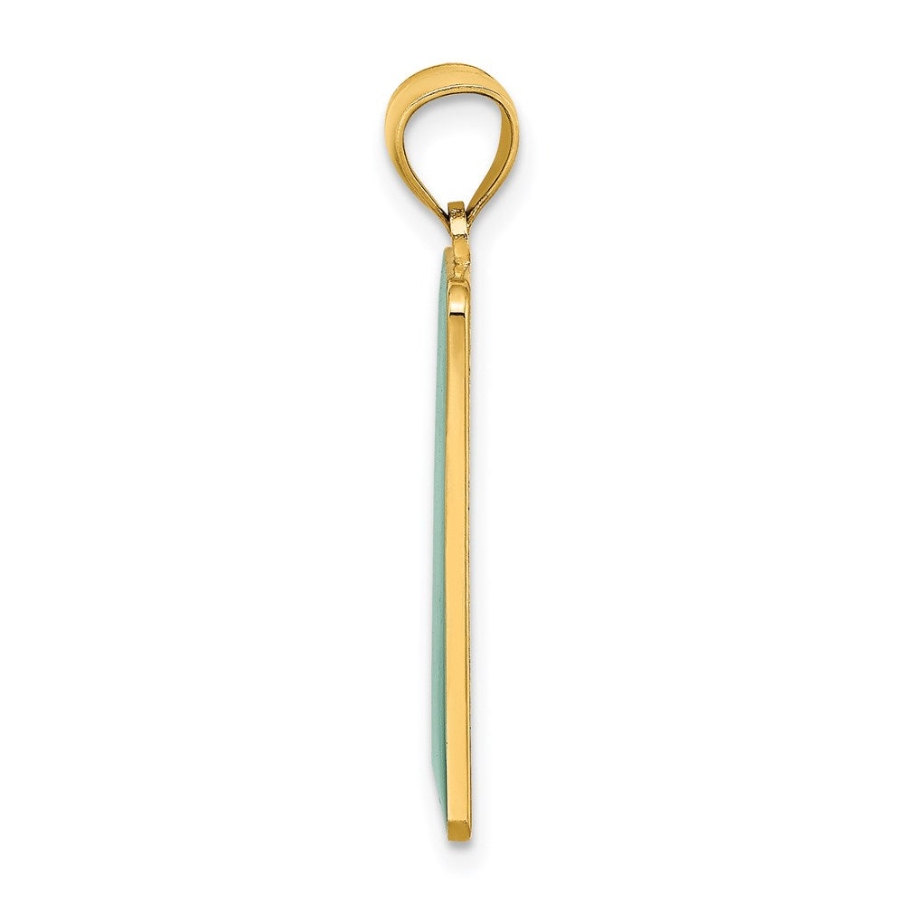 14K Gelbgold Emaille „Mile Marker 0 / KEY WEST“ Charm