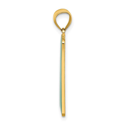 14K Gelbgold Emaille „Mile Marker 0 / KEY WEST“ Charm