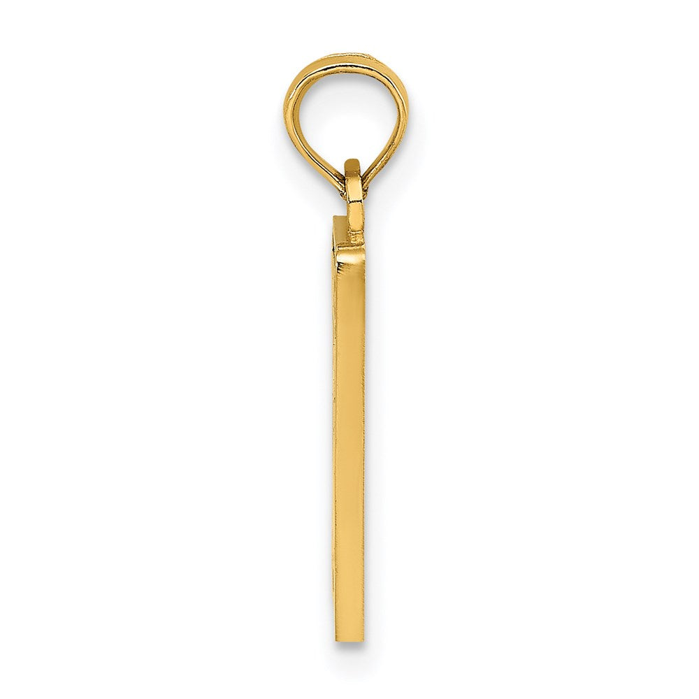 14K Gelbgold Emaille-Charm „Meilenmarkierung 0 / KEY WEST“