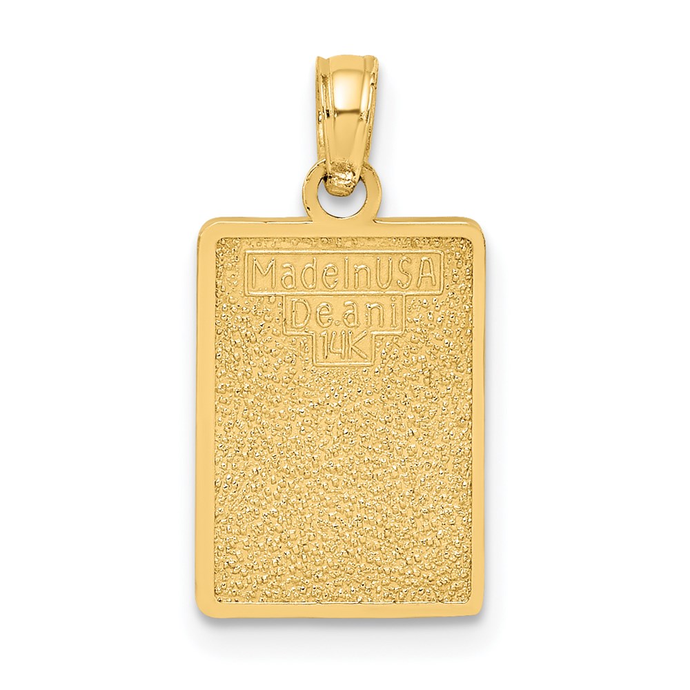 14K Gelbgold Emaille-Charm „Meilenmarkierung 0 / KEY WEST“
