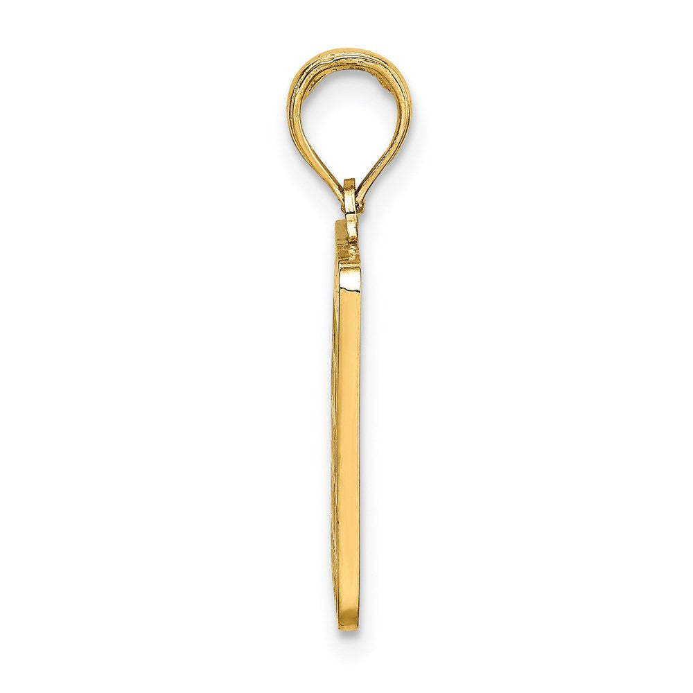 14K Gelbgold Bingo-Karte Charm mit Emaille