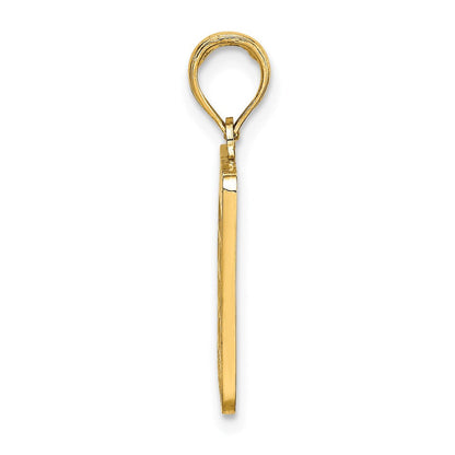 14K Gelbgold Bingo-Karte Charm mit Emaille