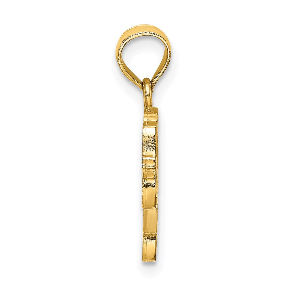 14K Gelbgold Taxi-Charm mit Emaille