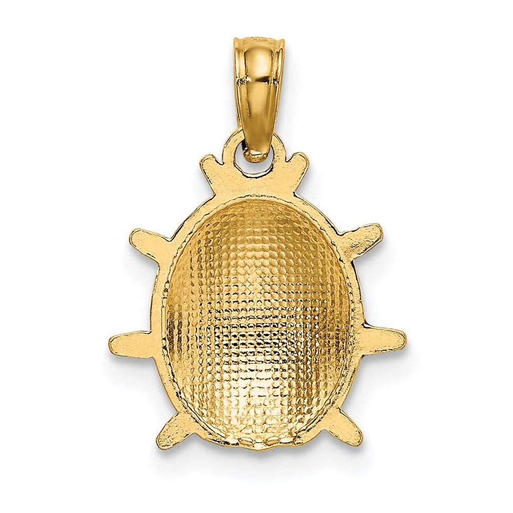 14K Gelbgold Emailliert Marienkäfer Charm