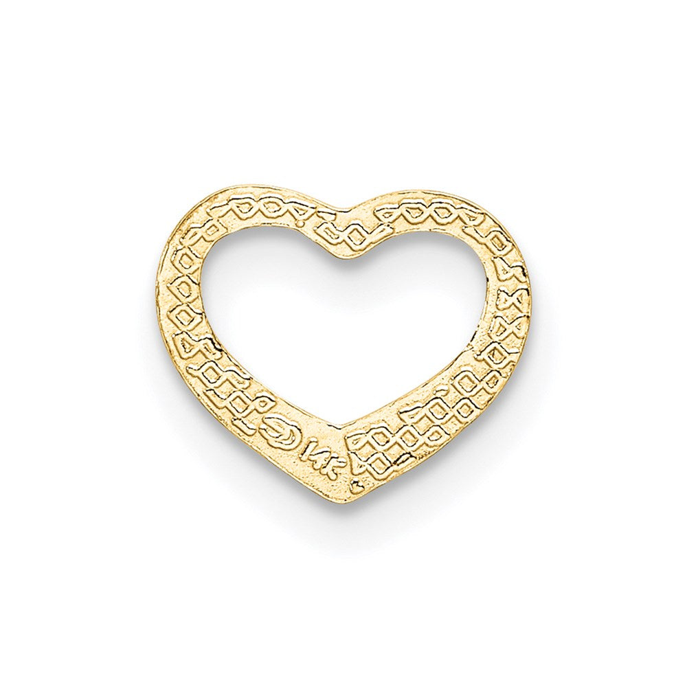 14K Gelbgold Poliert Mini Floating Herz Anhänger