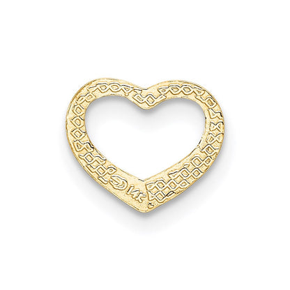14K Gelbgold Poliert Mini Floating Herz Anhänger