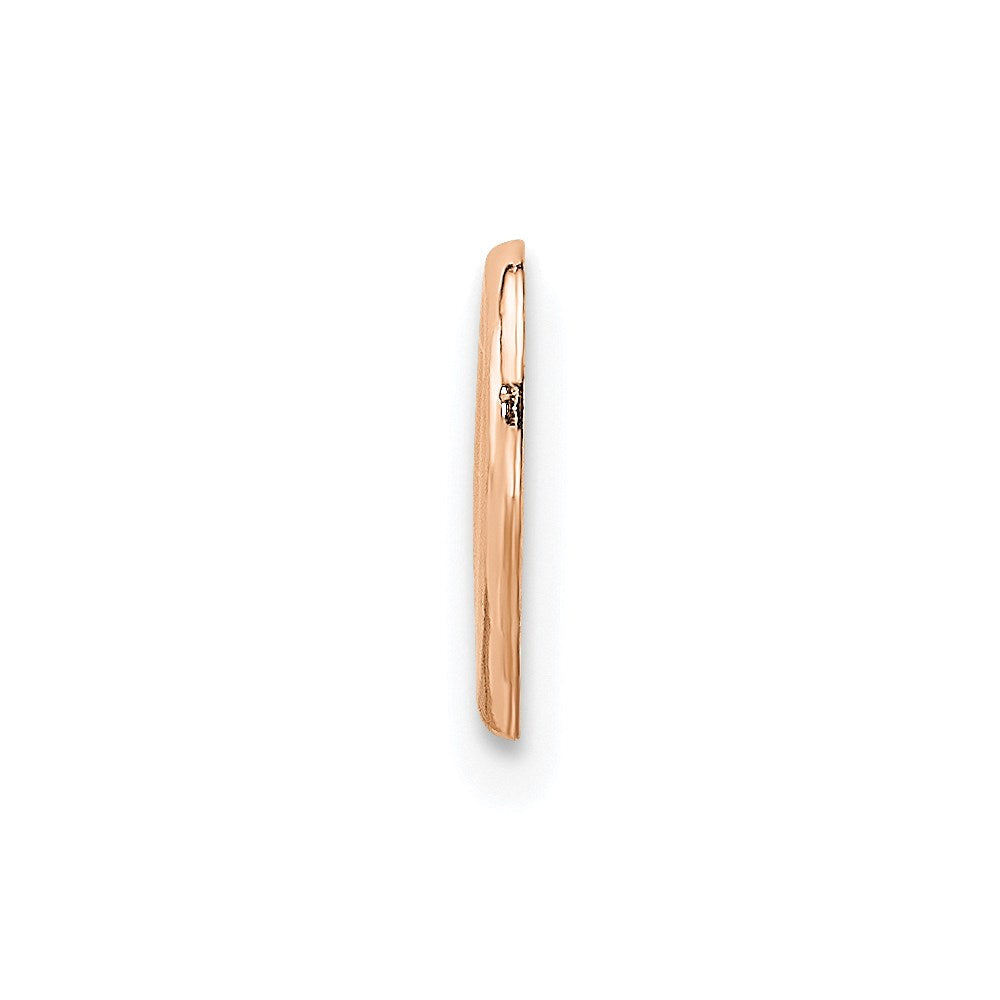 14K Roségold Poliert Herz Kette Anhänger