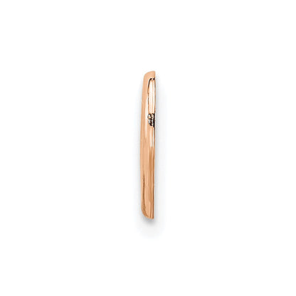 14K Roségold Poliert Herz Kette Anhänger