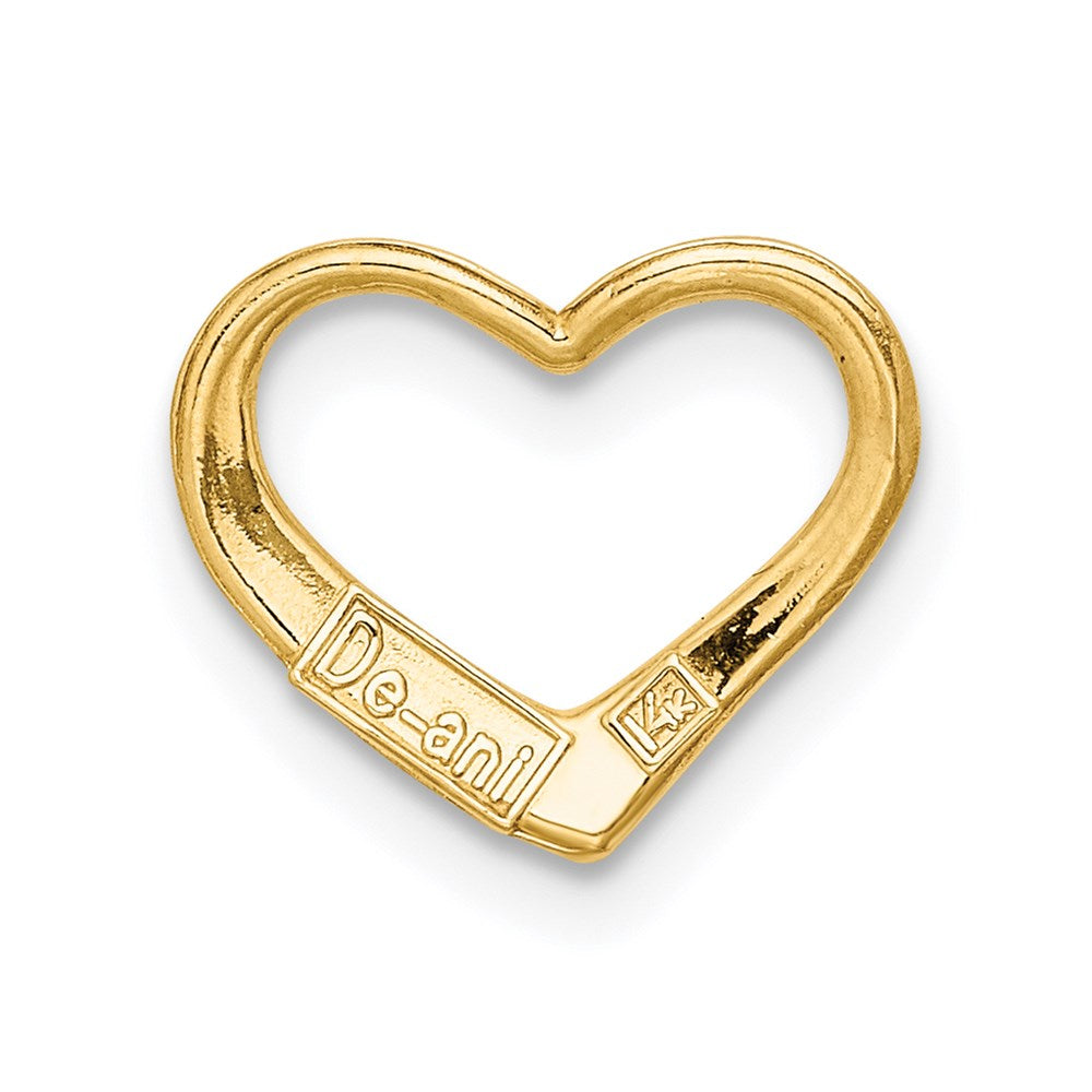 14K Gelbgold Floating Herz Charm