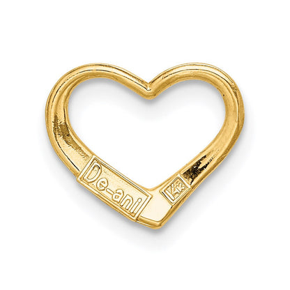 14K Gelbgold Floating Herz Charm