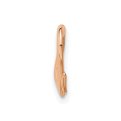 14K Roségold Poliert Herz Kette Anhänger