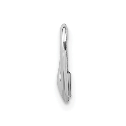 14K Weißgold 2-d Floating Herz Charm