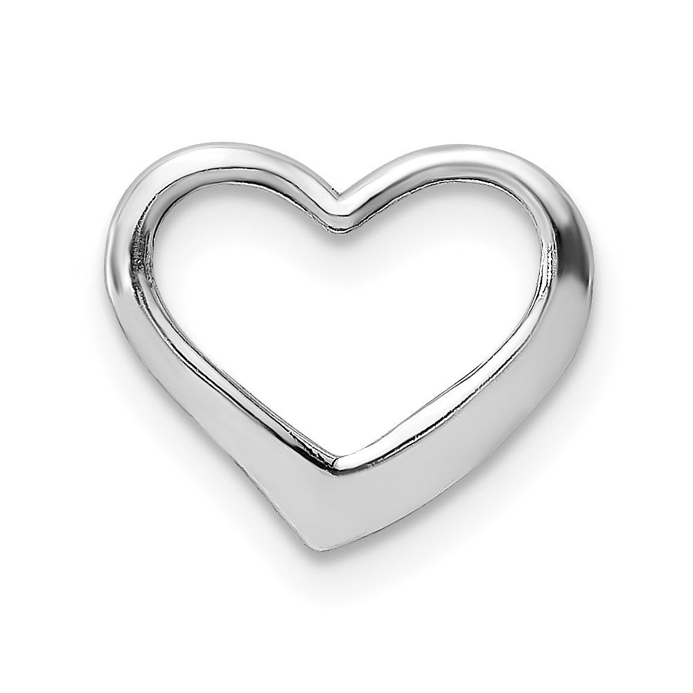14K Weißgold 2-d Floating Herz Charm