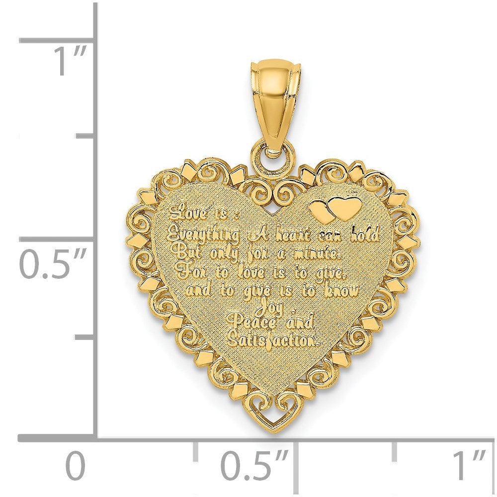 14 Karat Gelbgold LOVE IS...HERZ-Charm