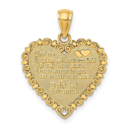 14 Karat Gelbgold LOVE IS...HERZ-Charm