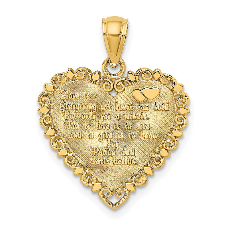 14 Karat Gelbgold LOVE IS...HERZ-Charm
