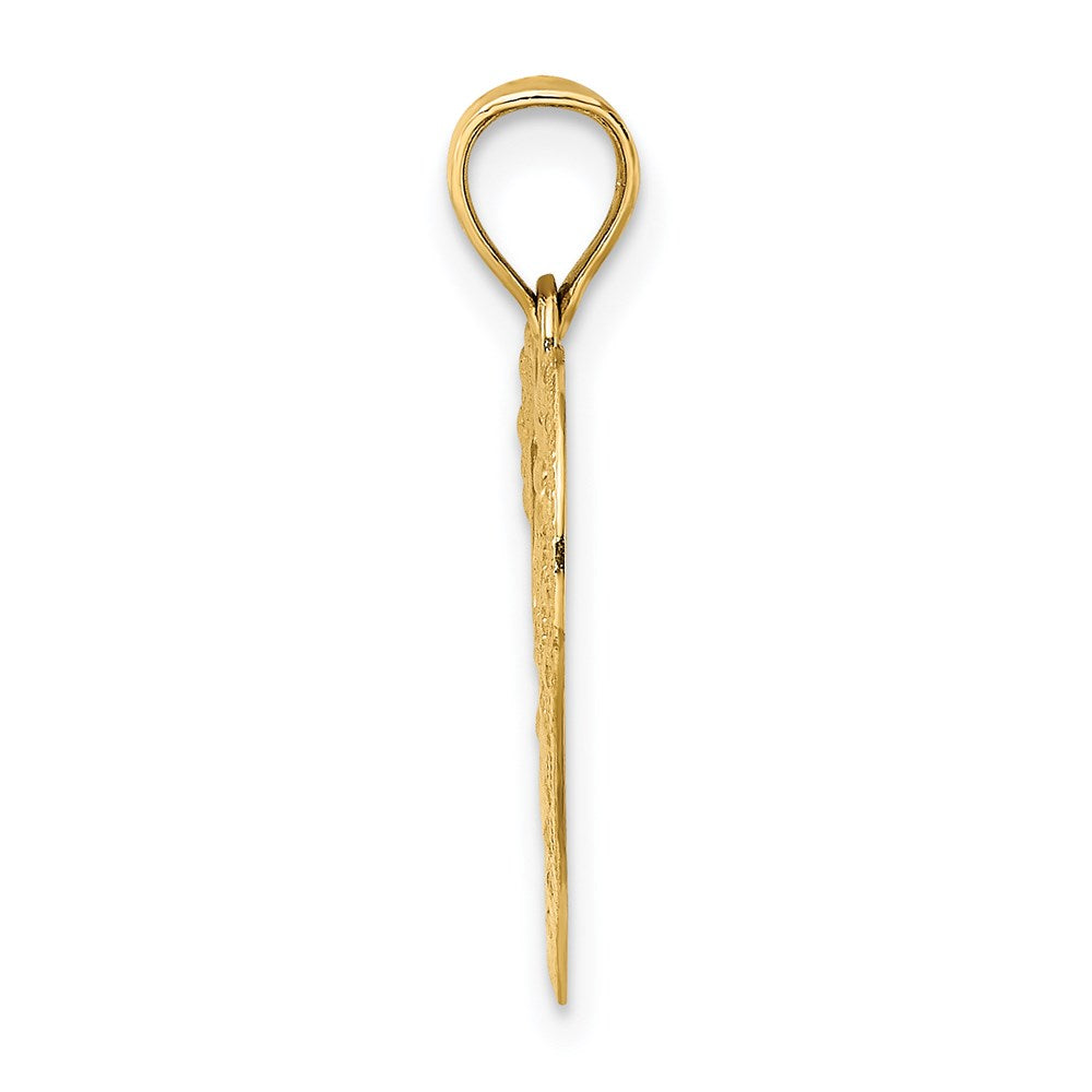 14K Gelbgold Doves in Herz Charm