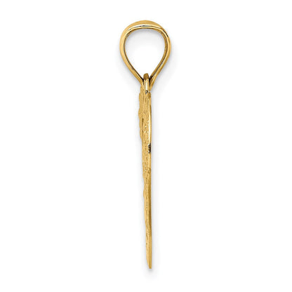 14K Gelbgold Doves in Herz Charm
