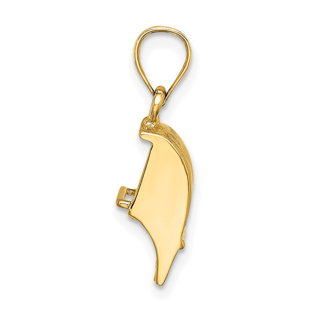 14K Gelbgold 3D-Preiselbeerschöpfkelle-Charm