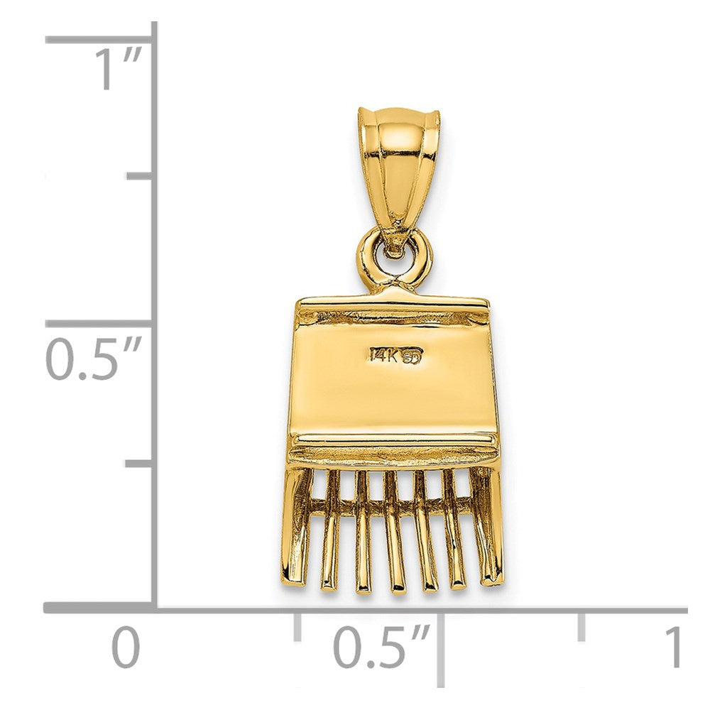 14K Gelbgold 3D-Preiselbeerschöpfkelle-Charm