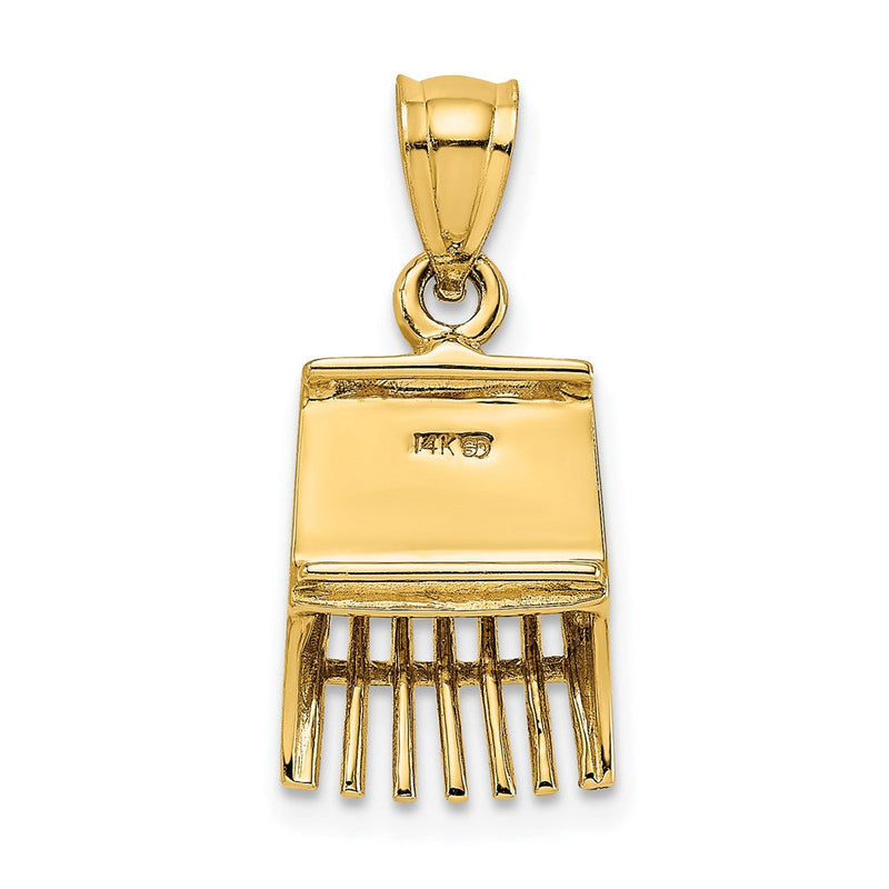 14K Gelbgold 3D-Preiselbeerschöpfkelle-Charm