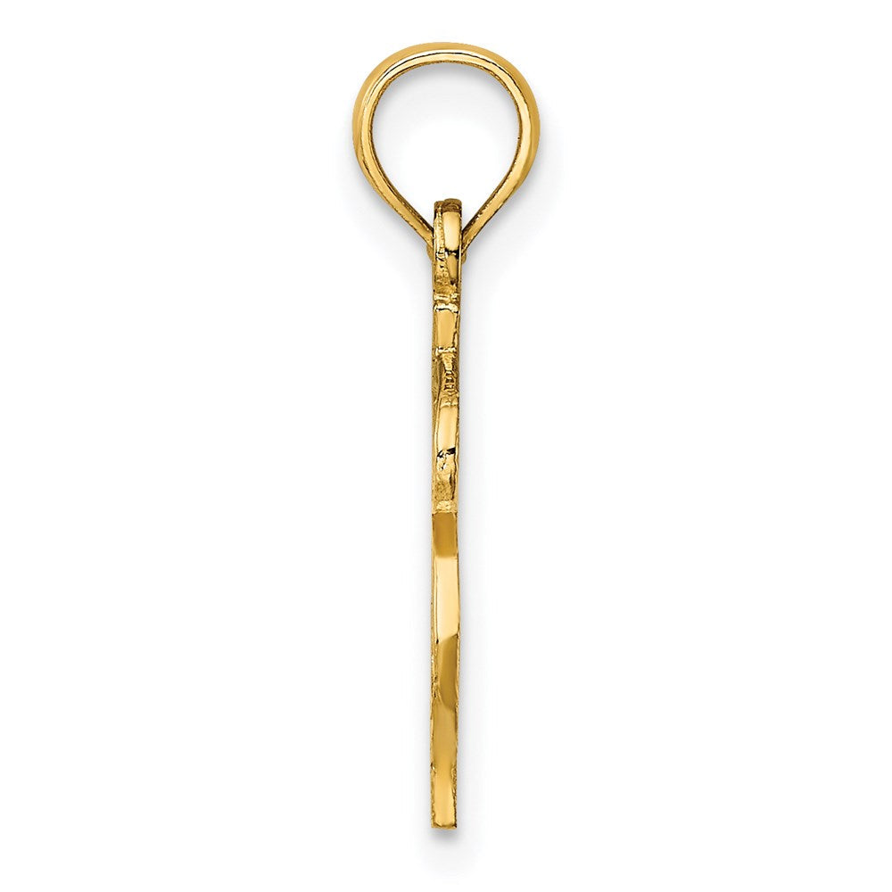 14K Gelbgold Dollar Zeichen Charm