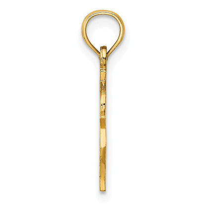14K Gelbgold Dollar Zeichen Charm