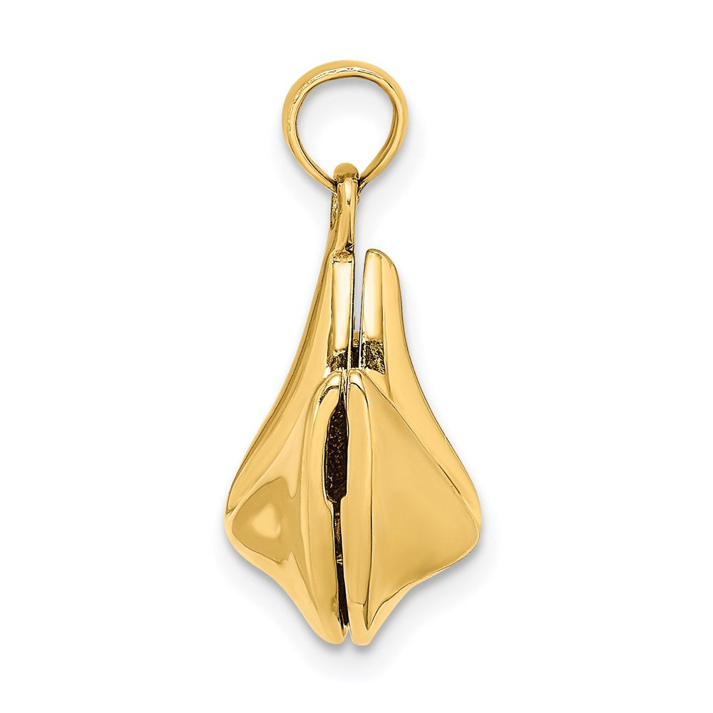 14K Gelbgold 3-D Glückskeks-Charm zum Öffnen