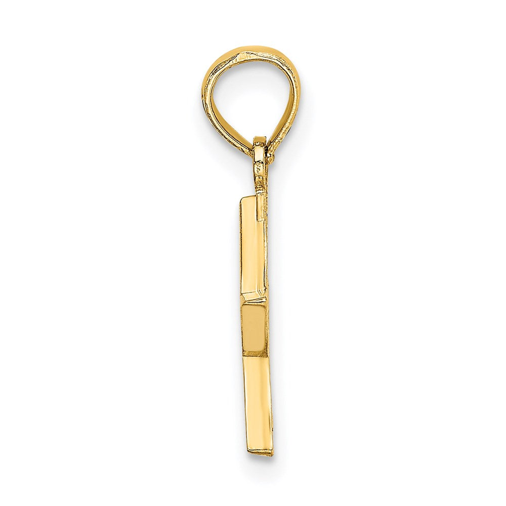14K Gelbgold Ausgeschnitten Stern Charm