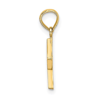 14K Gelbgold Ausgeschnitten Stern Charm