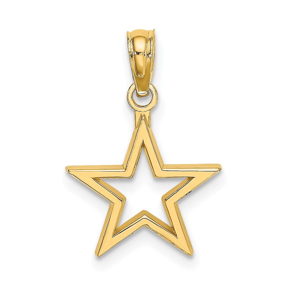 14K Gelbgold Ausgeschnitten Stern Charm