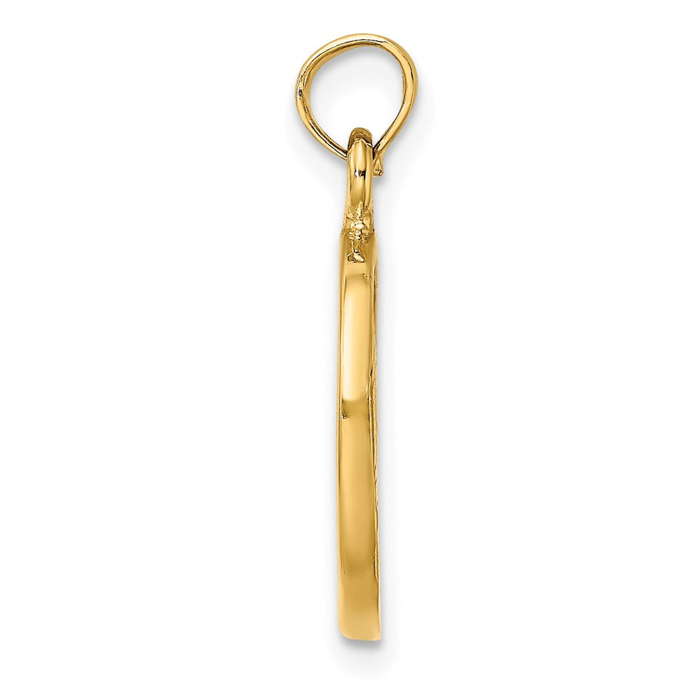 14K Gelbgold Chicago Skyline in Kreis Rahmen Charm
