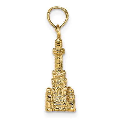 14K Gelbgold 3D-Charm „Chicago Water Tower“