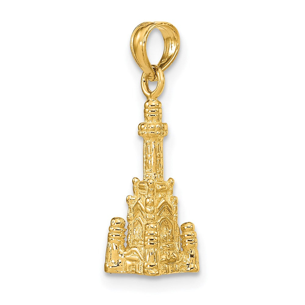 14K Gelbgold 3D-Charm „Chicago Water Tower“