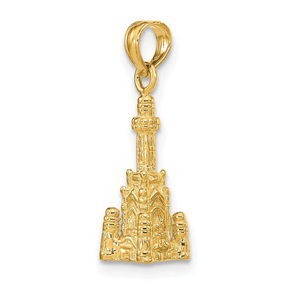 14K Gelbgold 3D-Charm „Chicago Water Tower“