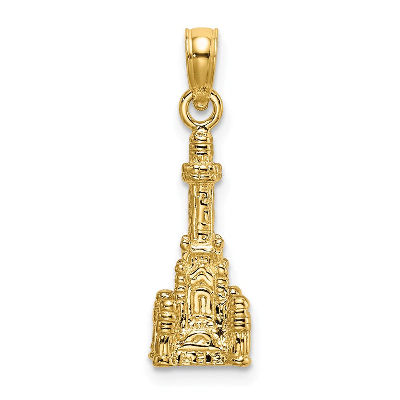 14K Gelbgold 3D-Charm „Chicago Water Tower“