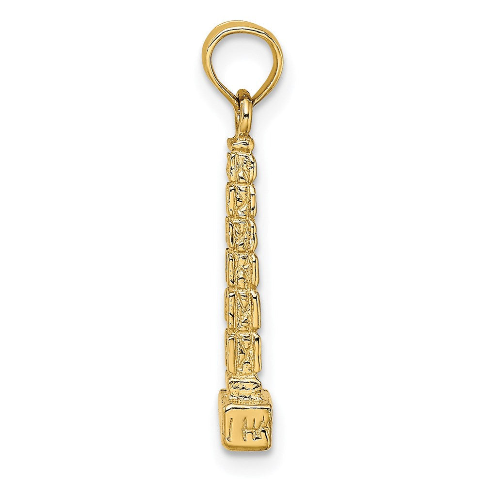 14K Gelbgold 3D John-Hancock-Gebäude Chicago Charm