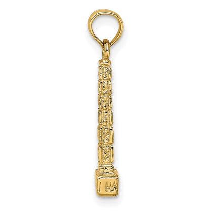 14K Gelbgold 3D John-Hancock-Gebäude Chicago Charm