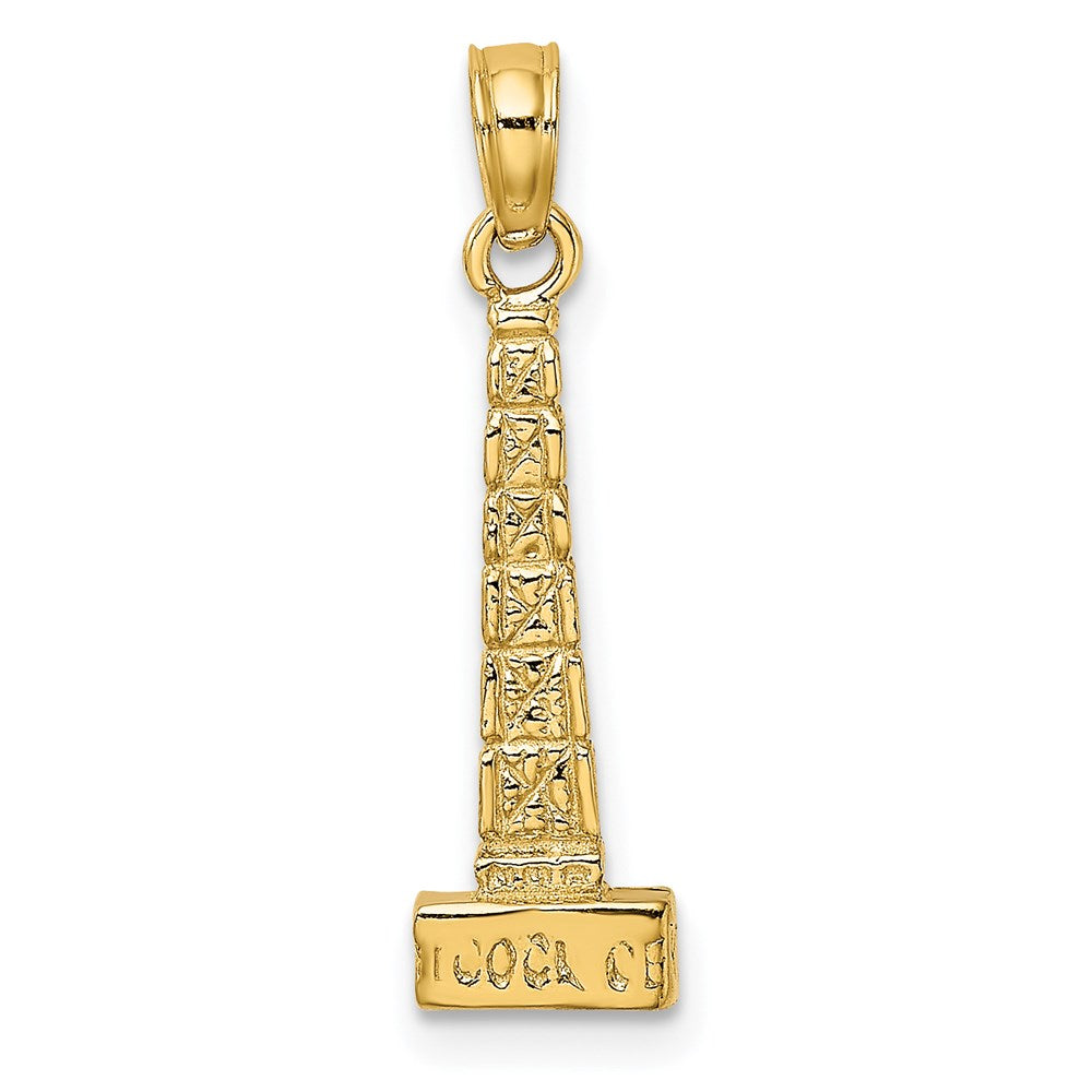 14K Gelbgold 3D John-Hancock-Gebäude Chicago Charm