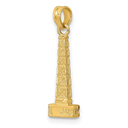14K Gelbgold 3D John-Hancock-Gebäude Chicago Charm