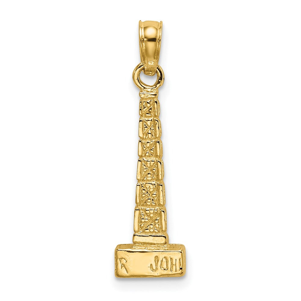 14K Gelbgold 3D John-Hancock-Gebäude Chicago Charm