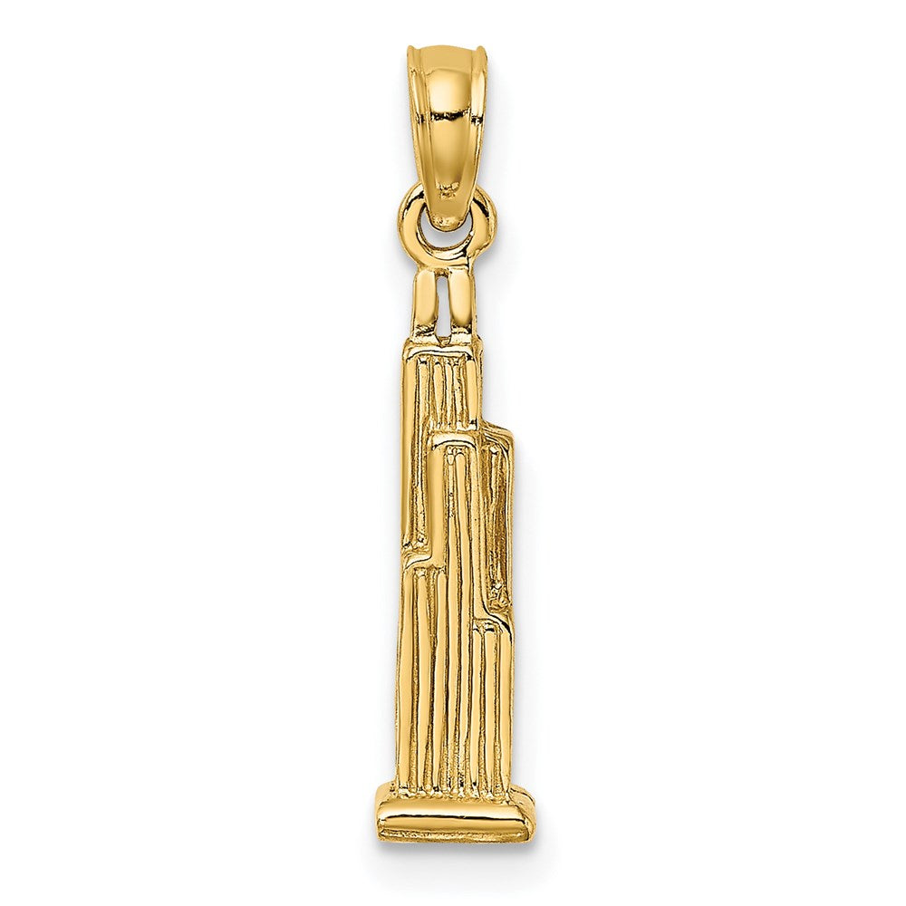 14K Gelbgold 3D Willis Tower (Chicago) Charm