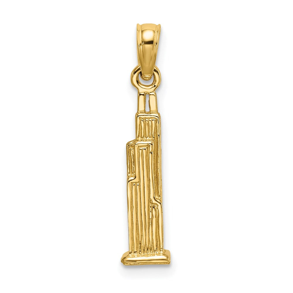14K Gelbgold 3D Willis Tower (Chicago) Charm